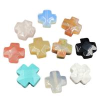 Beads Gemstone misti, Pietra naturale, Croce, lucido, materiali diversi per la scelta & sfaccettati, nessuno, 12mm, Appross. 15PC/borsa, Venduto da borsa