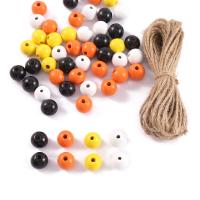 Abalorios de Madera, con Cáñamo, barnizado, Bricolaje, más colores para la opción, 16mm, 50PC/Bolsa, Vendido por Bolsa