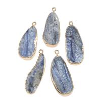 Messing Hanger, met Kyanite, gemengde kleuren, 40x15x15mm, Verkocht door PC