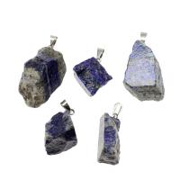 Natural Lapis Lazuli Pendants Brass with Lapis Lazuli blue Sold By PC