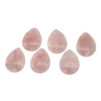 Rose Quartz Hänge, Dropp, inget hål, rosa, 40x30x7mm, Säljs av PC