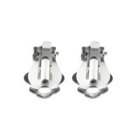 Clip in acciaio inox sulla constatazione orecchino, lucido, colore originale, 12x20mm, Venduto da PC