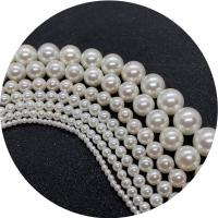 Natural White Shell Perler, du kan DIY & forskellig størrelse for valg, hvid, 2-20mm, Solgt Per 14.96 inch Strand