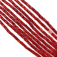 Abalorios de Coral Sintético, Flor, Bricolaje, Rojo, 5x8mm, Vendido para 14.96 Inch Sarta