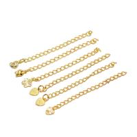 Messing Extender Chain, plated, gouden, Verkocht door Strand