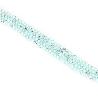 Turquoise Kralen, turkoois, Ronde, DIY, blauw, 4mm, Per verkocht 38 cm Strand