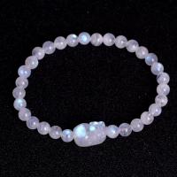 Moonstone Bracelet Mythical Wild Animal radiation protection & for woman mixed colors 5-6mm Length 7.5 Inch Sold By PC