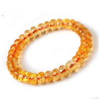 perles de citrine bracelet, abaque, antifatigue & pour femme & facettes, Jaune, Longueur 7.5 pouce, Vendu par PC