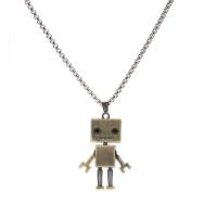 Zink Alloy tröja kedja halsband, med Titan Stål, Robot, plated, olika material för val & Unisex, fler färger för val, nickel, bly och kadmium gratis, 45mm, Längd Ca 27.56 inch, Säljs av PC