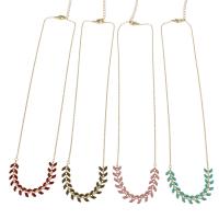 Messing halskettingen, gold plated, voor vrouw & glazuur, meer kleuren voor de keuze, Lengte Ca 16.93 inch, Verkocht door PC