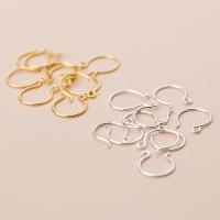 925 Sterling Silver Hook Earwire, 925 prata esterlina, banhado, Mais cores pare escolha, 14x12mm, vendido por par