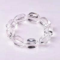 Clear Quartz Armband, anti-trötthet & för människan, klar, 25x16mm, Längd 7.5 inch, Säljs av PC