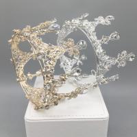 Krone, Zinklegierung, plattiert, Modeschmuck & für Frau & mit Glas Strass, keine, 85x60mm, verkauft von PC