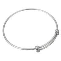 Stainless Steel Cuff Bangle Adjustable original color Sold By PC