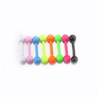 Bijoux de piercing d'oreille en acier inoxydable, vernis au four, bijoux de mode & styles différents pour le choix, couleurs mélangées, 1.20x6x3mm, Vendu par PC