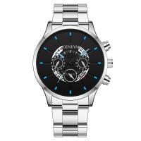 Genève® Mænd Watch, Stainless Steel, med Glas & Zinc Alloy, Runde, forgyldt, for mennesket, flere farver til valg, 225x41.50x9.50mm, Solgt af PC