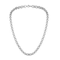 Železo Chain Necklace, Rolo řetěz & pro muže, Původní barva, nikl, olovo a kadmium zdarma, Délka Cca 23.62 inch, Prodáno By PC