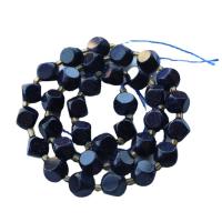 Plava Goldstone perle, Plavi pješčenjak, s Seedbead, uglađen, možete DIY & različite veličine za izbor, plav, 6-10mm, Prodano Per 15.35 inčni Strand