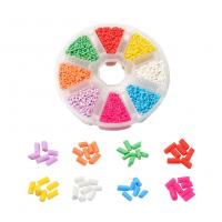 Polymer lerperler, Polymer Clay, Kolonne, poleret, du kan DIY, flere farver til valg, 105x105x28mm, Ca. 8000pc'er/Box, Solgt af Box