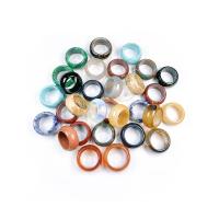 Gemstone fingerring, Ædelsten, Donut, forskellig indre diameter for valg & forskellige materialer til valg & Unisex, flere farver til valg, 12mm, Solgt af PC