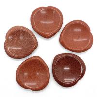 Goldsand Herz, rote Orange, 40x40x6mm, verkauft von PC