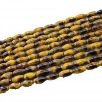 Tiger Eye Kralen, Drum, gepolijst, DIY, gemengde kleuren, 10-20mm, Per verkocht 38 cm Strand