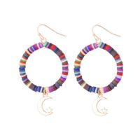 Polymer Clay Earring with Zinc Alloy plated fashion jewelry Sold By Pair