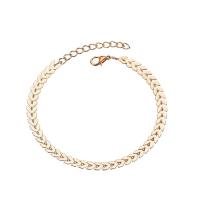 Sinc Alloy Anklet, le 1.91 slabhra extender, plátáilte, jewelry faisin, dathanna níos mó le haghaidh rogha, Fad 21 cm, Díolta De réir PC