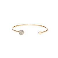 Zinc Alloy Cuff Bangle, forgyldt, mode smykker & med rhinestone, flere farver til valg, 62mm, Solgt af PC