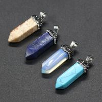 Gemstone Přívěsky Šperky, Drahokam, s drahokamu jíl Pave, Kuželové, DIY & různé materiály pro výběr, více barev na výběr, 8x35mm, Prodáno By PC