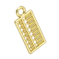 Zinc Alloy Pendler, Abacus, guldfarve belagt, 8x19x1mm, Hole:Ca. 2mm, Solgt af PC