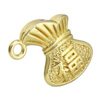 Zinc Alloy Pendler, Moneybag, guldfarve belagt, 14x16x3mm, Hole:Ca. 2mm, Solgt af PC