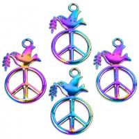 Zinc Alloy Pendants Pigeon colorful plated mixed colors Length 50 cm Sold By PC