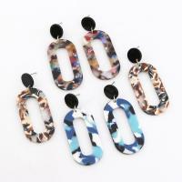 Acrylic Jewelry Earring Zinc Alloy with Acetate fashion jewelry & for woman Sold By Pair