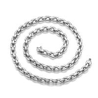 Roestvrij staal Trui Ketting, gepolijst, voor de mens, oorspronkelijke kleur, Lengte Ca 21.26 inch, Verkocht door PC