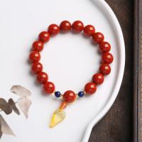 Bracciali di agata rossa, with Lapislazzuli & cera vergine & Yunnan Red Agate & vetro lavorato, per la donna, 10mm, Lunghezza Appross. 14-16 cm, Venduto da PC