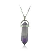 Gemstone Ékszer Nyaklánc, Cink ötvözet, -val Drágakő, galvanizált, különböző anyagok a választás & a nő, több színt a választás, nikkel, ólom és kadmium mentes, 35x8mm, Hossz Kb 15.75 inch, Által értékesített PC