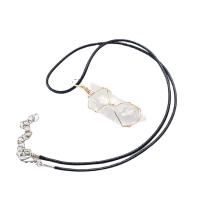 Clear Quartz Κρεμαστό κόσμημα, με Κράμα ψευδάργυρου, περισσότερα χρώματα για την επιλογή, 40-60mm, Sold Με PC