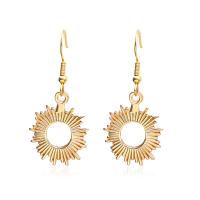 Zinc Alloy Drop Earrings plated fashion jewelry & for woman golden Sold By Pair