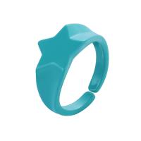 Žalvarinis Cuff Finger Ring, Žvaigždė, stoving lakas, Bižuterijos, daugiau spalvų pasirinkimas, 11x21mm, Pardavė PC