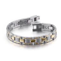 Acier titane bracelet, Placage, pour homme, 12mm, Longueur Environ 8.66 pouce, Vendu par PC