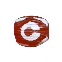 Coirníní Tibéidis dZi Agate Nádúrtha, Agate Tibéidis, DIY, dearg, 11x9mm, Díolta De réir PC