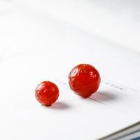 Natural Red Agate Beads Carved DIY red 10-14mm Sold By PC