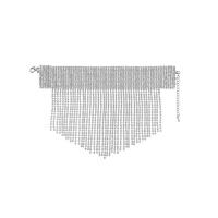 Messing Fringe ketting, met 4inch extender keten, plated, voor vrouw & met strass, nikkel, lood en cadmium vrij, 147mm, Lengte Ca 11.8 inch, Verkocht door PC