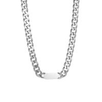 Titanium Steel Necklace with 1.96 inch extender chain Unisex original color Sold By PC