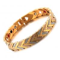 Roestvrij staal armbanden, gold plated, mode sieraden & voor vrouw, 11mm, Lengte Ca 8.54 inch, Verkocht door PC