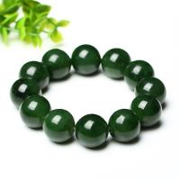 Jasper Stone Armband, Gesneden, uniseks, groen, 18mm, Lengte Ca 7.5 inch, Verkocht door PC