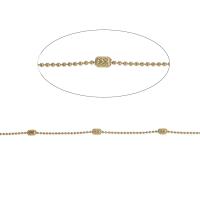 Brass Ball Chain golden Length 1 m Sold By m