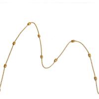 Brass Ball Chain golden Length 1 m Sold By m