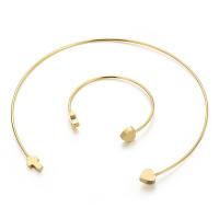 Acier titane parure de bijoux, colliercol & bracelet de manchette, Placage, pour femme, plus de couleurs à choisir, 9mm,12mm, Diamètre intérieur:Environ 60,150mm, Vendu par fixé